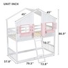Kumasinova Twin-Over-Twin House Bunk Bed with Roof, Window, Window Box & Door, Low-Height Toddler Bed, Wood Loft Bed Frame with Guardrails, Ladder - 4 of 4