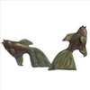 Design Toscano Asian Dancing Betta Fish Spitting Cast Bronze Pond Statue Set - 3 of 4