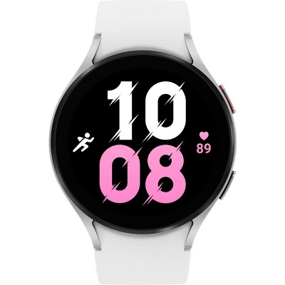 Samsung Galaxy Watch 5 Silver White Rubber Band - 4G LTE + Wifi, 44mm - Certified Refurbished
