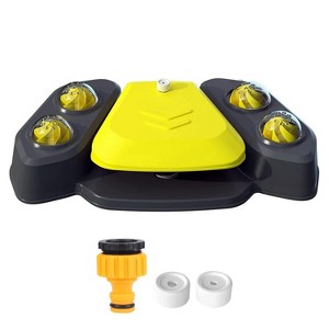 imountek"Multifunctional Dog Water Fountain: Automatic Pet Dispenser, Step-On Sprinkler & Playful Shower"Yellow - 1 of 4