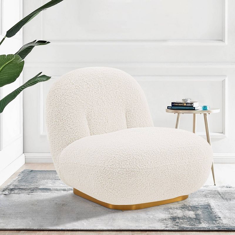 Edina Modern Boucle Upholstered Accent Chair White - Manhattan Comfort, 2 of 11