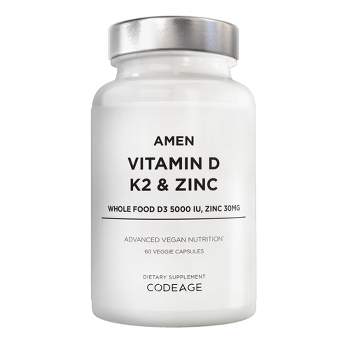 Amen Vitamin D, K2 & Zinc Supplement - 60ct