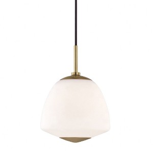 Mitzi Jane 1 - Light Pendant in  Aged Brass Opal Matte Glass Shade  Shade - 1 of 1
