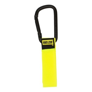 1" x 9" Rip-Tie CableCarrier with Black Carabiner 10 Pack Black - 1 of 3