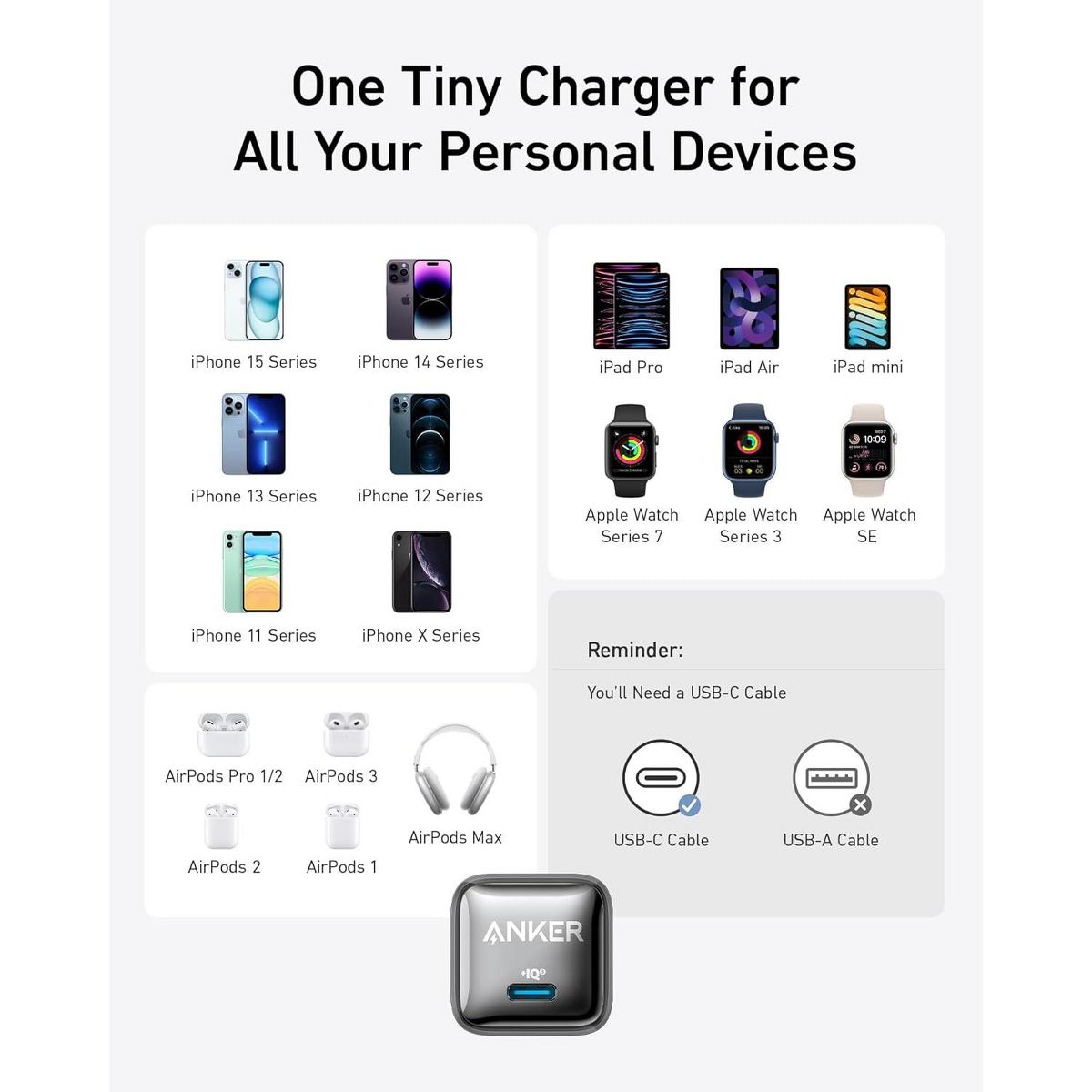 Anker USB C Charger Block 20W (Nano Pro), PIQ 3.0 Compact Fast Charger for iPhone 17/16/15/14 Series, Galaxy, Pixel 4/3, iPad (Cable Not Included) - thumbnail 6