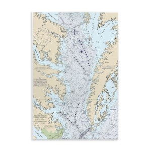 Stupell Industries Chesapeake Bay Water Flow Map Coastal Cartography, 13" x 19" - 1 of 4