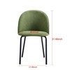 Modern Iron-Legged Chairs with Cushioned Comfort, 2-Pack - 4 of 4