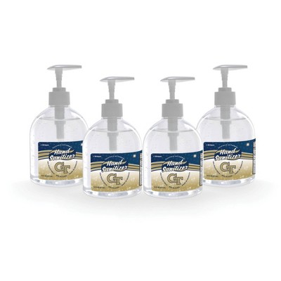 NCAA Georgia Tech Yellow Jackets 16oz Pump Top Hand Sanitizer - 4pk