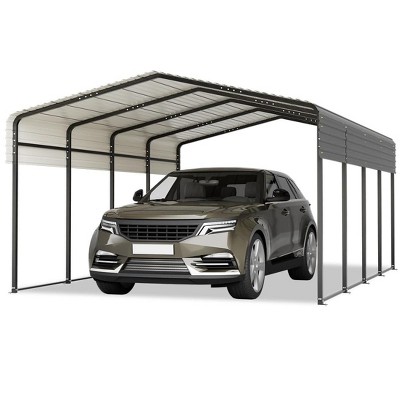 Metal Carports Heavy Duty, Covered Carport Kits, Car Garage with Galvanized Steel Roof & Anchor Rods
