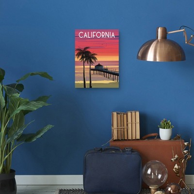 25" x 19" California Sunset Canvas Art Print