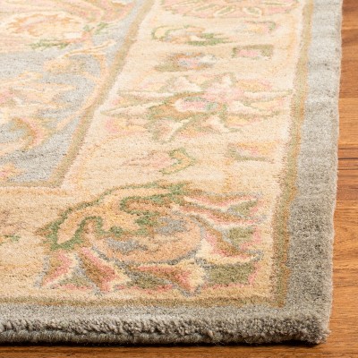 Heritage Blue and Beige Hand-Tufted Wool Area Rug