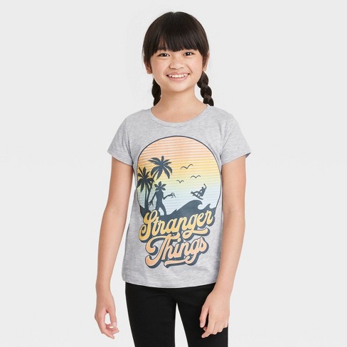 Girl's Stranger Things Character Squares T-shirt : Target