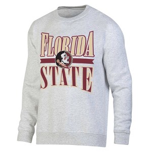 NCAA Florida State Seminoles Unisex Ash Crew Fleece Sweatshirt - 1 of 3
