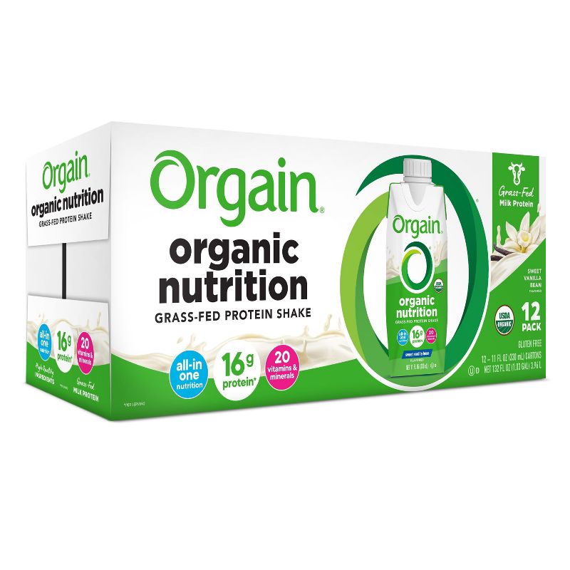 Orgain Organic Nutritional Shake - Sweet Vanilla Bean - 12ct, 4 of 12