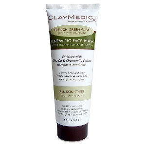 Claymedicx French Green Clay Renewing Face Mask - Olive Oil & Chamomile - 4oz - 1 of 1