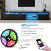 94.5" TV Stand with LED Color Changing Lights, Sideboard Cabinet with 2-Glass Shelves, Buffet Table for Living Room or Entryway - 4 of 4