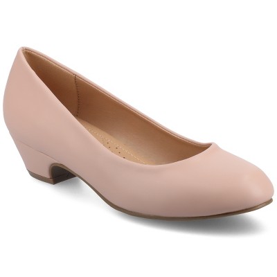Journee Womens Saar Comfort Insole Round Toe Kitten Heel Pumps
