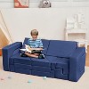 22 Pcs Modular Kids Play Couch, Kids Convertible Couch for Playroom and Bedroom, Soft Foam Kids Play Sofa, Child Sectional Sofa for Playing, Sleeping - 3 of 4