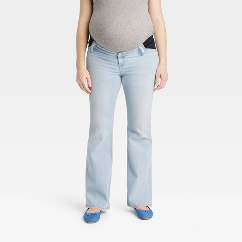 Under Belly Flare Maternity Pants - Isabel Maternity by Ingrid & Isabel™  Light Wash 0