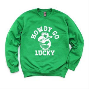 Simply Sage Market Women's Graphic Sweatshirt Kiss Me I'm Irish Lips - 1 of 4