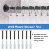 LunaLulinlk Shower Curtain Rod, 29-94 Inches, Adjustable Black Steel Shower Rods for Bathroom - 4 of 4