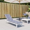 vidaXL Deck Chair Cushion in Blue & White Stripe, Oxford Fabric, Water-Resistant, Lightweight - 2 of 4