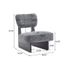 Set of 2 Modern Upholstered Lounge Chairs,Minimalist Accent Chair with Solid Wood Base,Modern Lounge Chair for Living Room Office-Koiai - 4 of 4