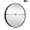 Dovelina Round Mirror Metal Framed Decorative Wall Mirror - 3 of 4