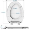 Whizmax Round Toilet Seat with Slow Soft Close - Easy to Install and Clean, Never Loosens - White, Fits Most Round Toilets Biscuit - 4 of 4