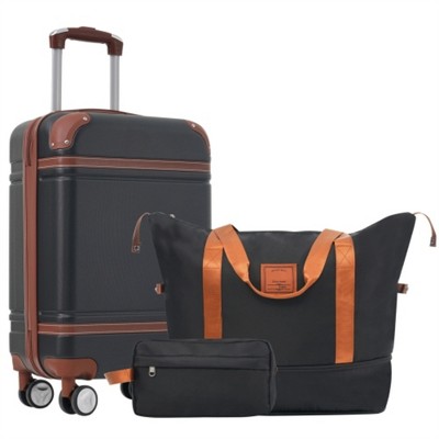BEAFUP Hardshell Luggage Sets with Bags Carry-on Suitcase Double Spinner Wheels with TSA Lock - 20", Lightweight Suitcase for Travel