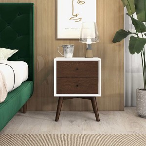NicBex Modern Minimalist 2-Drawer Nightstand Bedside Table with Angled Legs End Table for Bedroom, Living Room - 1 of 4