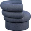 Meridian Furniture,Valentina Linen Textured Fabric Accent Swivel Chair - 4 of 4