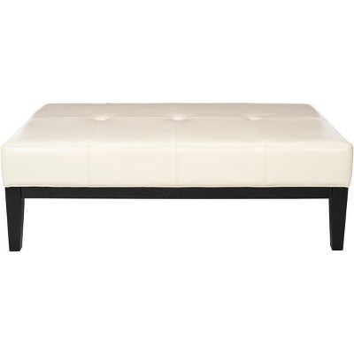 Fulton Rectangle Cocktail Ottoman  - Flat Cream - Safavieh