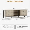 70 Inch Mid-Century Modern TV Stand with Storage, Entertainment Center Featuring Metal Roman Columns and Drawer, TV Console Table for Living Room - 2 of 4
