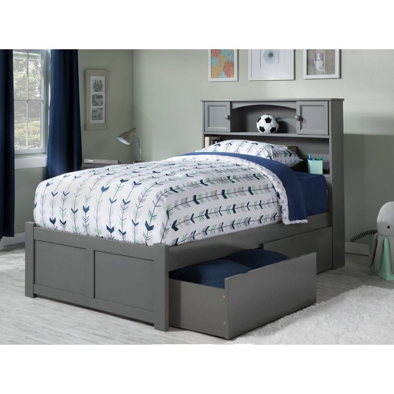 Newport Bed with 2 Urban Bed Drawers Flat Panel Footboard - AFI, 4 of 14