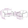 vidaXL 2-Piece Modern Sofa Set with Roll Pillows - Dark Gray Fabric, Plywood and Metal Frame, Indoor Seating Solution - 4 of 4