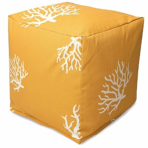 Majestic Home Goods,Cube Pouf Coral - 1 of 4