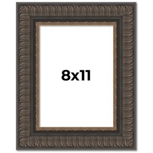 PosterPalooza | Photo Size Museum Brown Picture Frame - UV Acrylic, Foam Board Backing, Hanging Hardware - 1 of 4