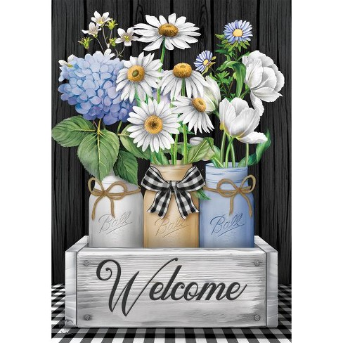 Spring Daisy Magnetic Mailbox Cover - Floral Standard Size Mailbox Wrap 6.5x19 Inches, Fade Resistant Outdoor Decor