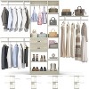 Besiost All-in-one Closet Organizer System with Wood Drawers, Tower Shelving, Hanging Rods - 2 of 4