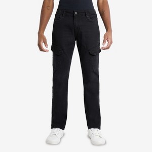 X RAY Men's Slim Fit Cargo Pocket Denim Jeans - 1 of 4