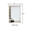 Modern Solid Wood Wavy Mirror, Natural Wood Vanity Mirror Wall Decor, for Bathroom, Bedroom, Living Room, Cloakroom, Entryway - 2 of 4