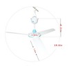 Portable Ceiling Fan,Small 6 Blade Hanging Fan,Silent Hanging Tent Fan,Summer Cool Fan for Camping Bed Dormitory Home Room - 4 of 4