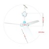 Portable Ceiling Fan,Small 6 Blade Hanging Fan,Silent Hanging Tent Fan,Summer Cool Fan for Camping Bed Dormitory Home Room - image 4 of 4