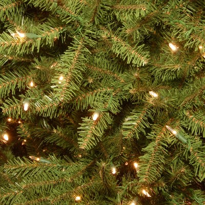 10' Green Dunhill Fir Artificial Christmas Tree with Dual Color LED Lights