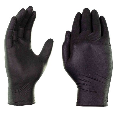 X3 Powder Free Black Nitrile Rubber Gloves XL 100/Box BX348100