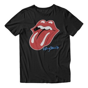 トップス THE ROLLING STONES X WDS TONGUE & LIPS Rolling Stones Men's Big Lips And Tongue 89 T Shirt - Black - L