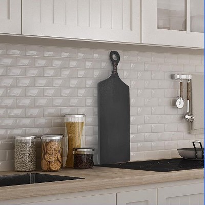 Extra Long Black Acacia Wood Cutting Board with Round Handle