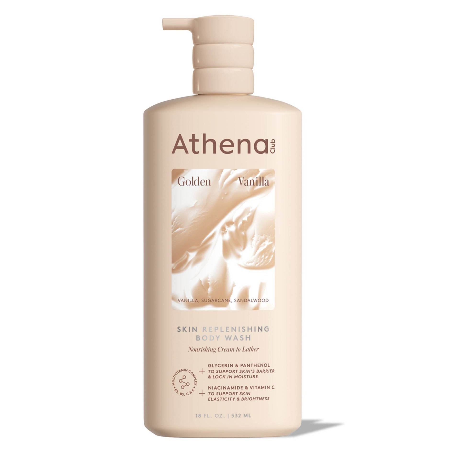 Athena Club Skin Replenishing Body Wash - Golden Vanilla - 18 fl oz