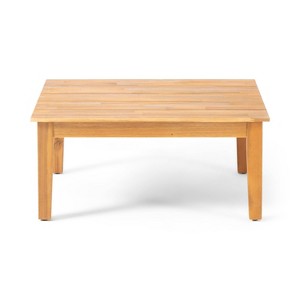 Christopher Knight Home Loft Acacia Wood Outdoor Coffee Table  Teak - 1 of 4